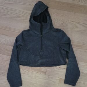 Lululemon Gray Hooded Cropped Sweatshirt